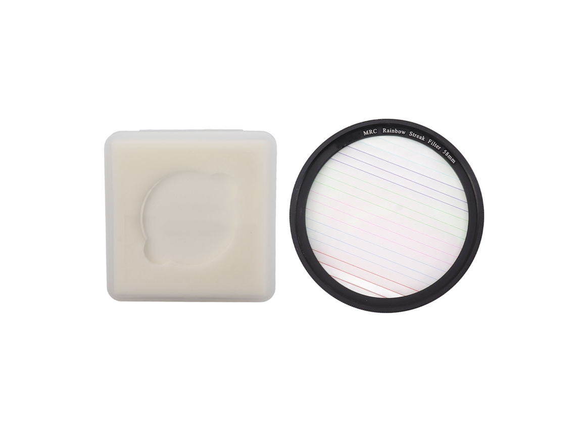Filtro De Estrella De Rayas Coloridas 58mm Para Cámara Slr Micro, Filtros De Efectos Especiales Para Escenas Nocturnas