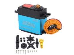 Servo Digital Impermeable De 30 Kg Para Rc, 180 Grados, Con Brazo Metálico Para Coches, Barcos Y Robots (azul).
