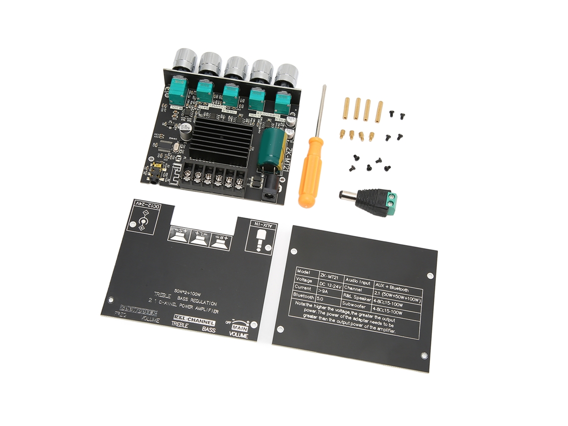 Módulo De Amplificador De Potencia Digital Bluetooth (canal 2.1, Control De Agudos Y Graves)