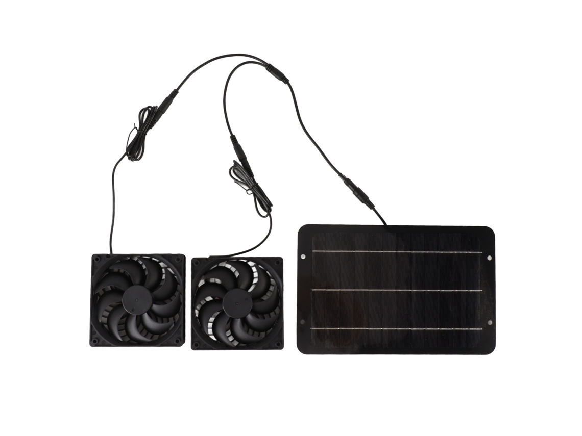 Kit De Ventilador Solar Portátil Impermeable De 10 W Y 12 V Para Invernadero, Perrera, Caseta De Mascotas Y Ventilación.