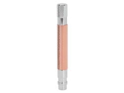 Mango De Afeitadora De Seguridad De Metal Antideslizante Lavable Reutilizable Para Hombres Cobre Largo