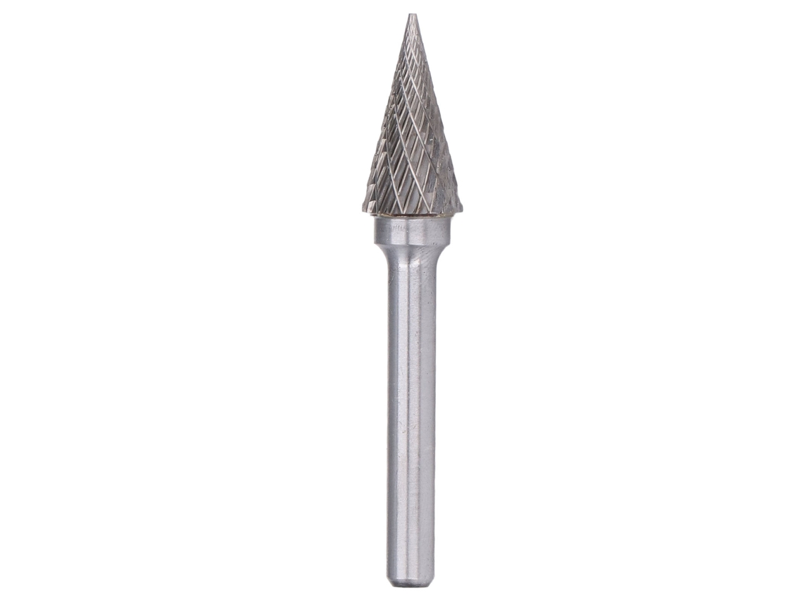 Broca De Rectificado Rotativa Con Cono Puntiagudo, 2 Ranuras, 6 Mm, Carburo Yg8, Mx1225