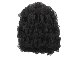 Gorro Turbante Musulmán, Ligero, Transpirable, De Malla Elástica, Diseño Clásico Retro, Negro.