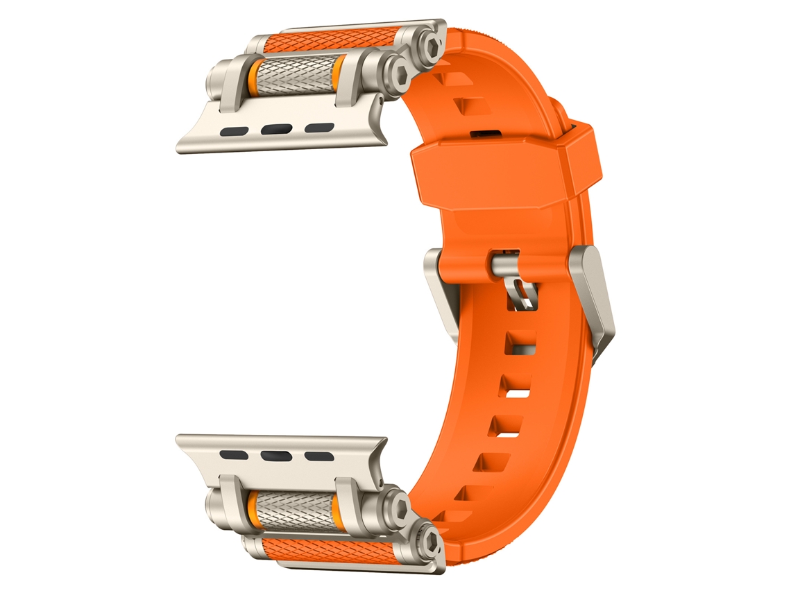 Correa universal para Apple Watch de 42/44/45/46/49 mm XIAOMOYU, color naranja titanio.