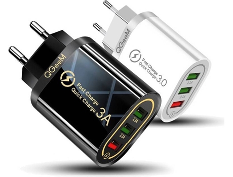 Cargador QGEEM QG-CH03-1 (4.8A - USB - Blanco)