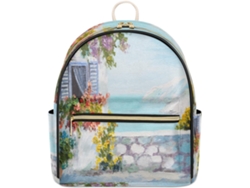 Mochila de cuero Tropicallife con estampado de pintura al óleo para mujer, diseño con varios estampados, impermeable.
