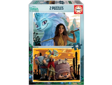 Puzzle EDUCA 2x Puzzle 48 Raya e el Ultimo Dragón (Edad Mínima: 3 Años - 96 Piezas)