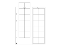 Hojas para monedas OPTIMA LEUCHTTURM, para 24 monedas de hasta 34 mm Ø, 5 und.