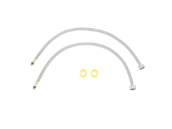 Conector de grifo de 2 piezas, manguera de suministro de agua de acero inoxidable de 60 cm, universal para cocina y baño.
