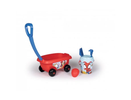 Carrito de Playa Spidey con Accesorios Para Arena y Agua, Asa Plegable