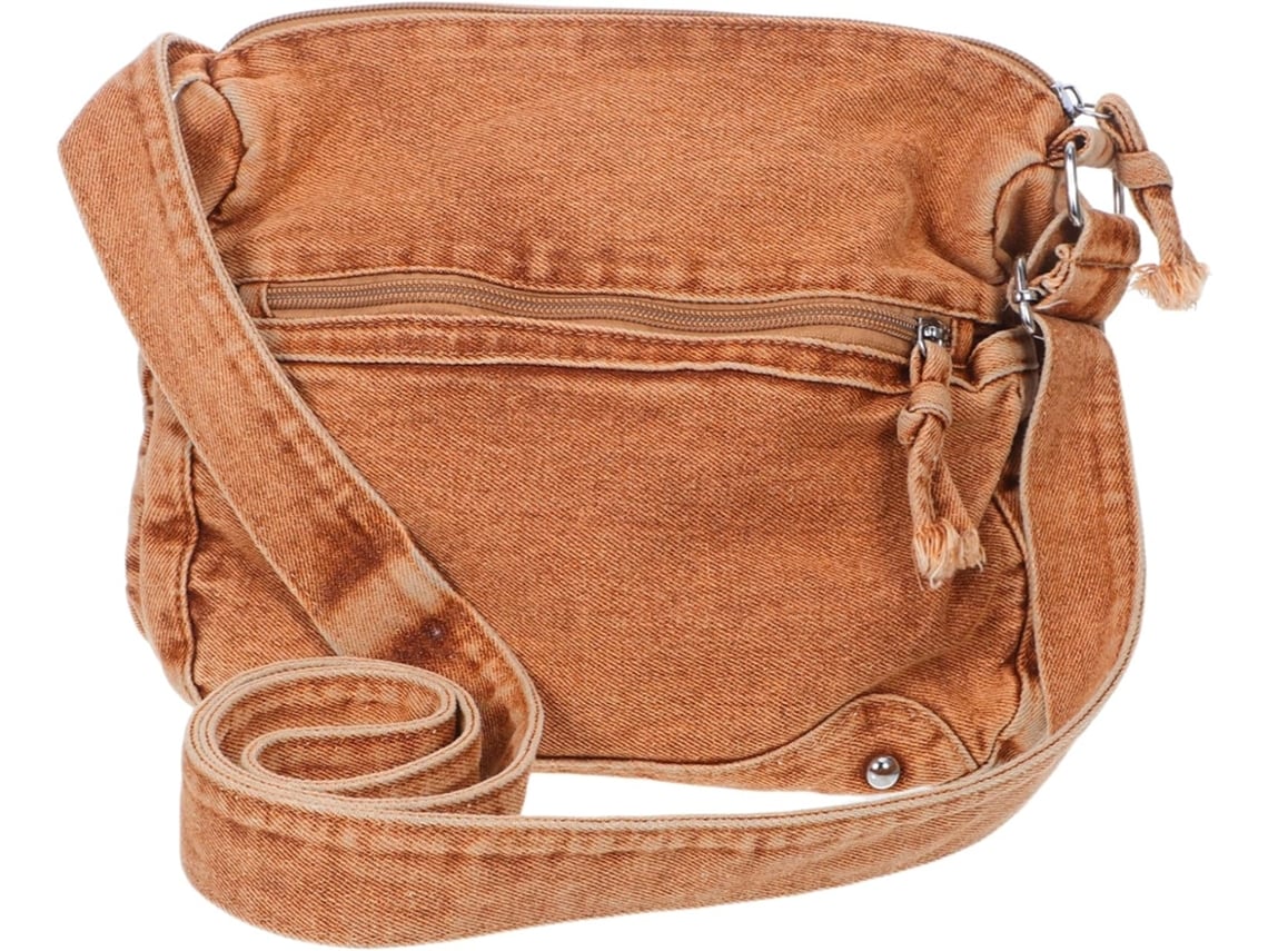 Bolsa De Ombro Feminina Em Lona, Bolsa Grande Com Vários Compartimentos E Fecho De Zíper.