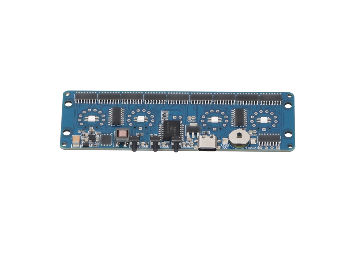 Módulo Reloj Nixie Glow In12 In14 De 4 Bits Con Placa De Circuito, Tubo Digital, Retroiluminación Y Cambio 12/24h