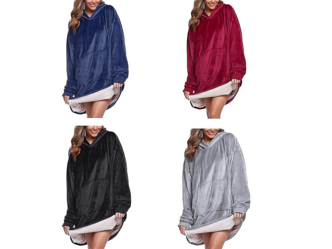 2026-sudadera Oversized Con Capucha Grande Y Bolsillo Delantero Para Adultos Hombres Mujeres Adolescentes