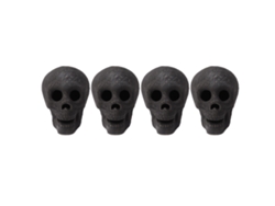 4pcs Calaveras De Hoguera Cerámica Ignífugas Para Fogata Chimenea Decoración Halloween