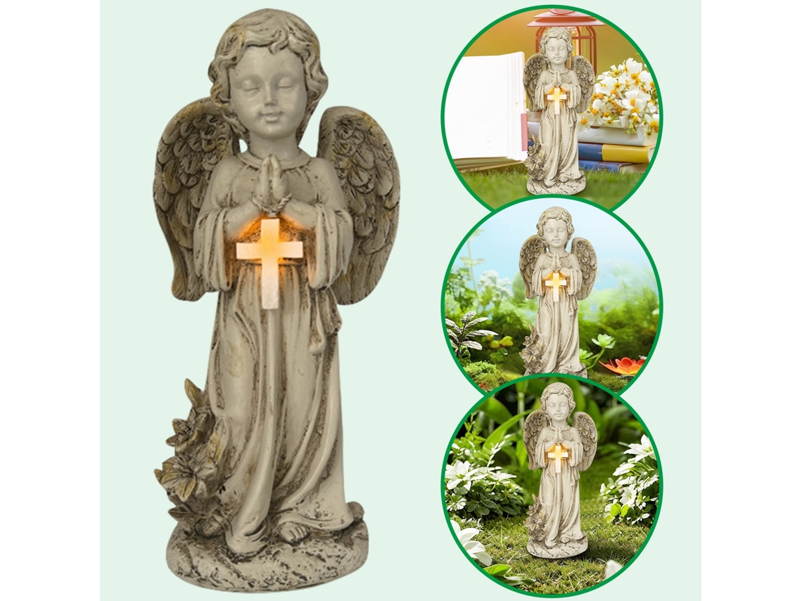 Estatua Solar De Ángel Para Jardín