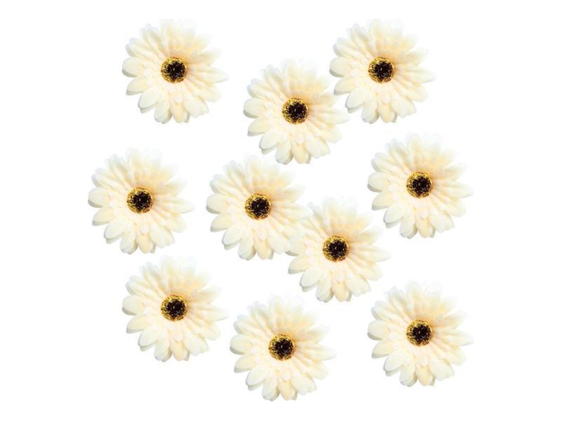 Juego de 10 flores artificiales de margarita Paraslowmoose