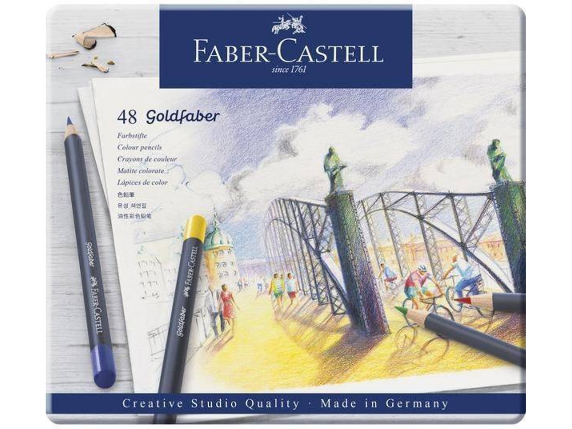 Lápices de Colores FABER-CASTELL Goldfaber Aqua (Multicolor - 48 Tabletas)