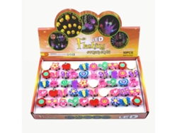 2026-50 Piezas Anillos Led Navideños Lindos Dibujos Animados Para Fiesta Regalos Para Niños Adultos Juguetes Luminosos