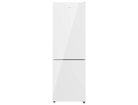 Frigorífico Combi 2 Puertas Cristal de 322 Litros Bolero CoolMarket Combi 322 Glass White D Altura 185 y 60 cm de Ancho Motor Inverter Plus Sistema...