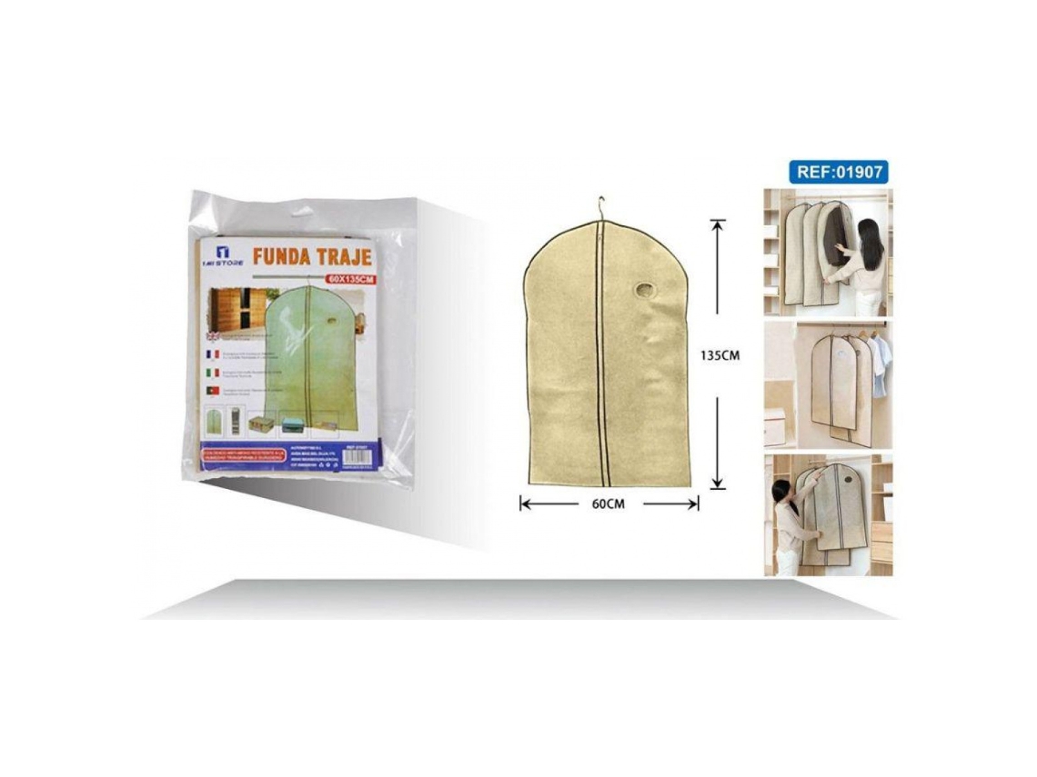 Funda protectora para ropa, 60 x 133 cm, resistente al polvo, para guardar ropa en el armario, bolsa para la colada y organizador de armario.