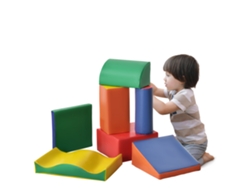 Conjunto 7 Blocos Espuma Crianças 1-3 Anos Escalada Engatinhar Multicolor