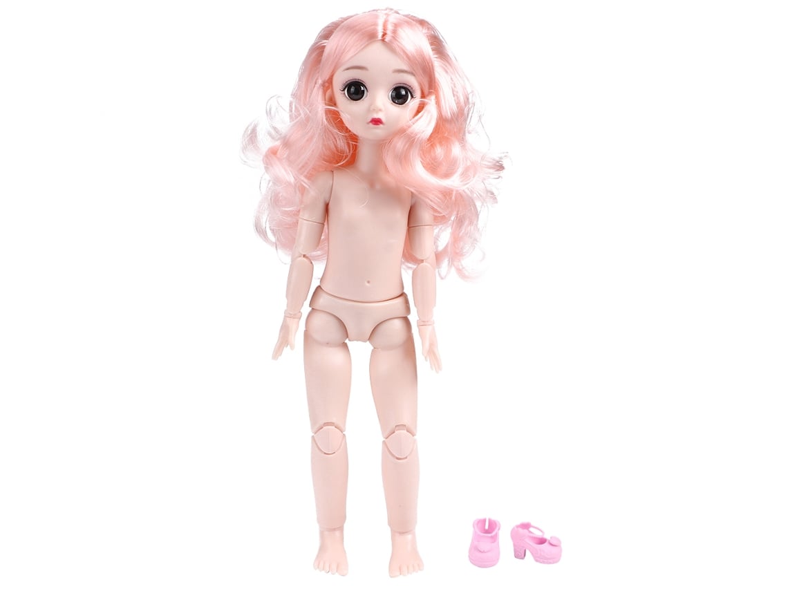 Ats-muñeca De Moda Para Niñas Con Articulaciones Móviles 30cm, Regalo De Cumpleaños, Pelo Rizado Y Zapatos