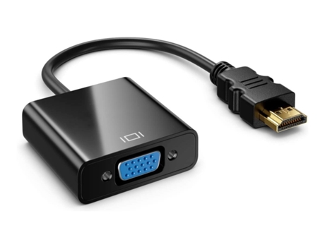 Cable Adaptador Hdmi A Vga Convertidor Hdmi A Vga Chapado En Oro 1080P Negro