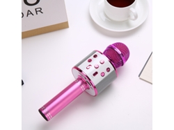 Ws88 Micrófono Portátil de Karaoke VEANXIN Inalámbrico con Altavoz USB para Niños Rosa