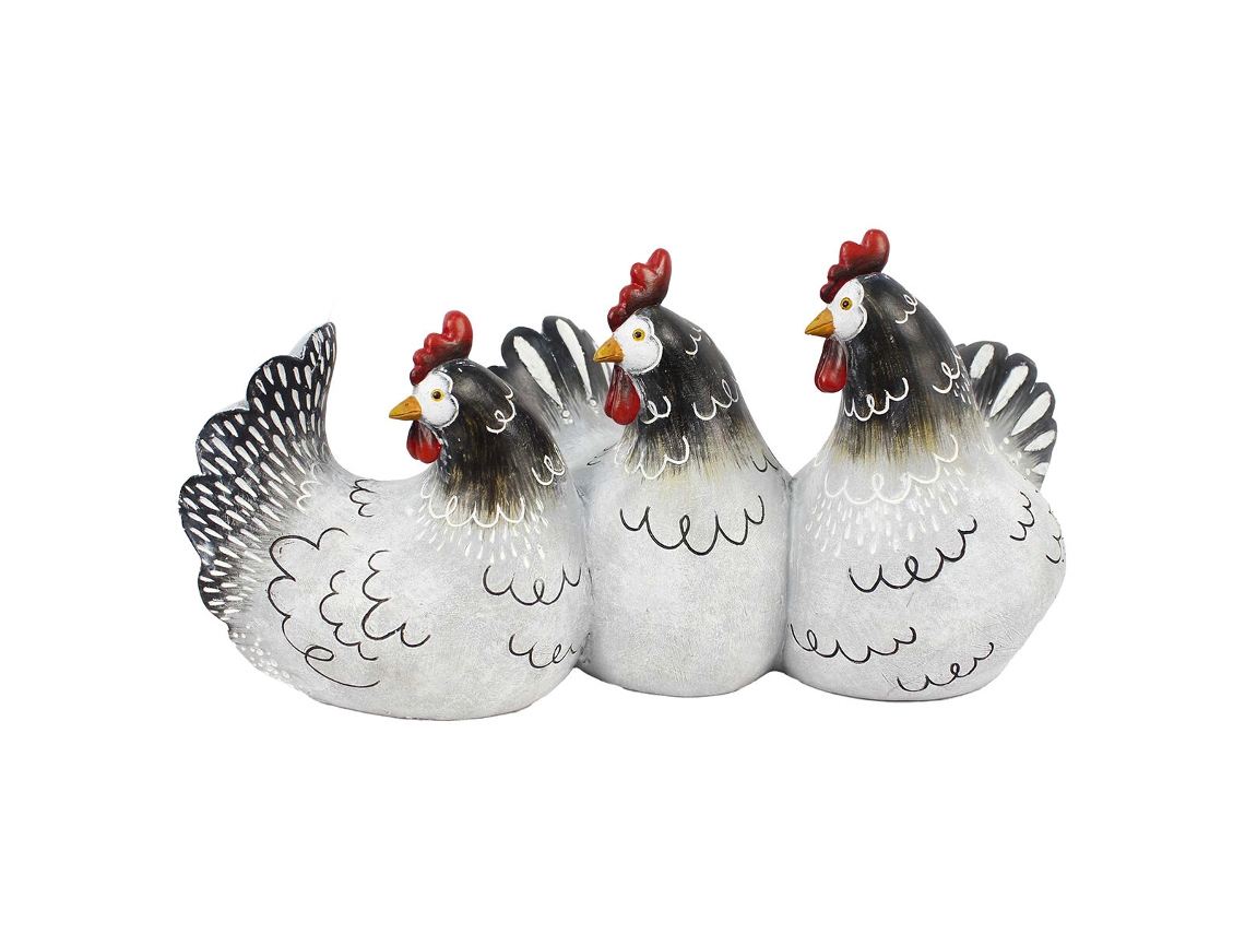 Figura Decorativa SIGNES GRIMALT Gallina Blanco 16x16,5x33,5 cm