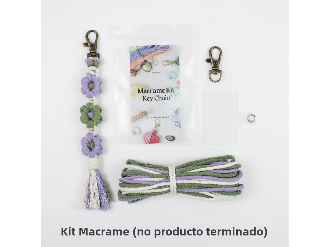 Handweaving Little Daisy Keychain Set, com Tutorial para Iniciantes, Diy Daisy Tassel Keychain Lanyard Pendant MDUG