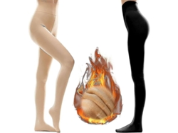2026-medias Termicas Opacas De Invierno Para Mujer Con Forro De Pelo Alto Talle Elástico Y Calientito
