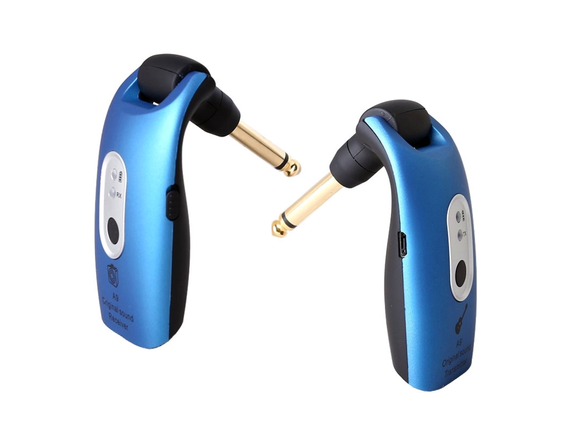 Sistema De Guitarra Inalámbrico A9 De 2,4 Ghz, Transmisor Y Receptor De Audio Recargable (azul) Chrui