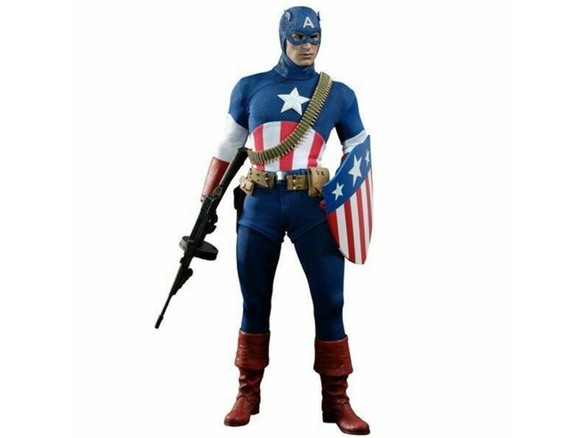 Figura Hot Toys MMS205 - Marvel Comics - Captain America The First Avenger - Captain America Star Spangled Man Version