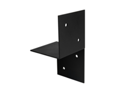 Soporte De Pared Para Pérgola Revestido A Preto Para Vigas De 12 X 12 Cm Derecho Pieza Wovar