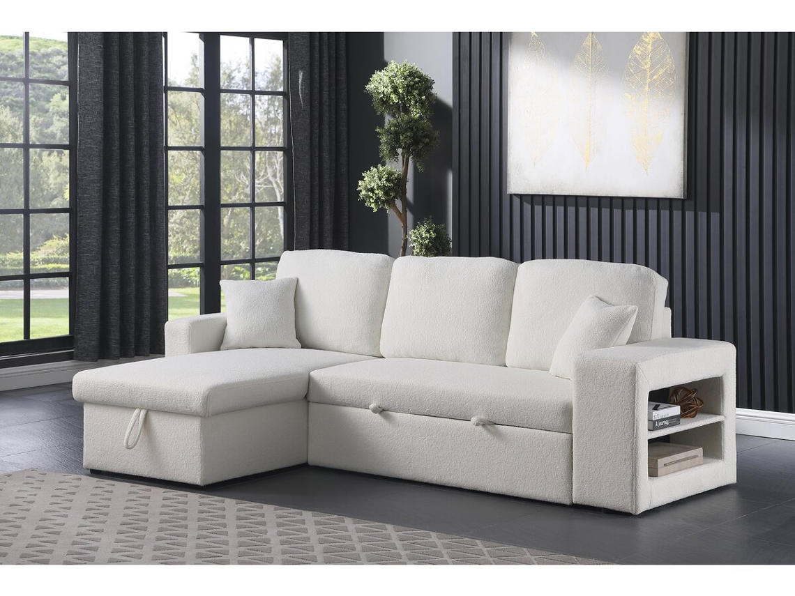Sofá rinconera convertible/reversible "Axel"  - 3 plazas - Blanco