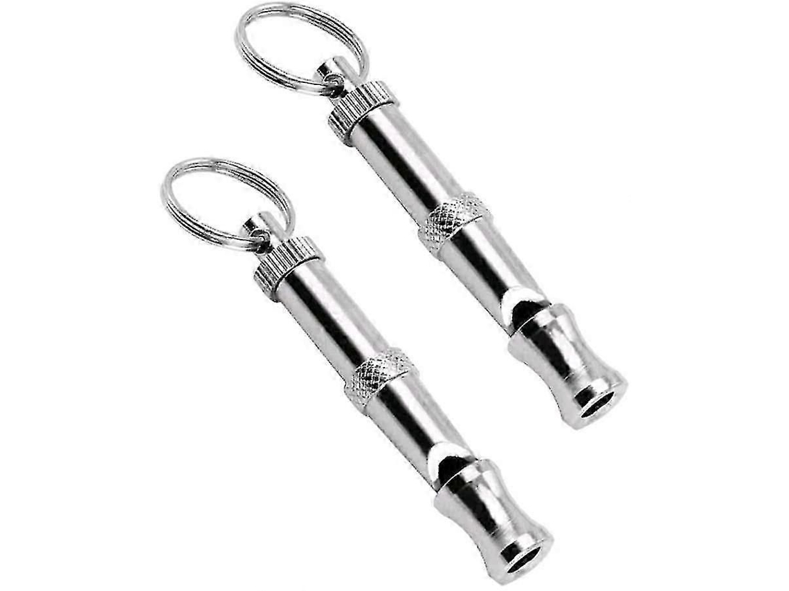 Apito De Cão Ultrassônico Profissional De Alta Frequência (2-pack) Prata