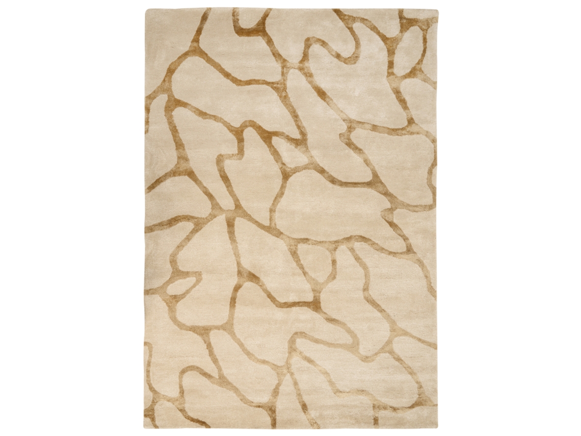 Alfombra de pelo corto BELIANI Makola de Viscosa Beige 160x230