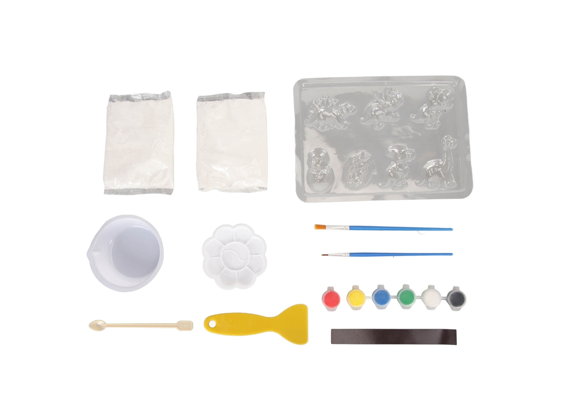 2026yncm-kit De Pintura De Dinosaurios De Yeso Para Niños Juguete Diy Con Brochas Raspe Y Cuenco Figuras De Dinosaurios Arte Manual