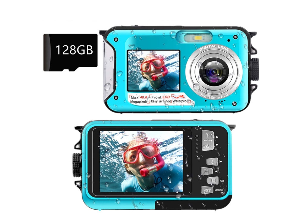 Cámara Digital TRUMSEN-GM  Trumsen-Gm Impermeable 48Mp 16X 128 Gb -Azul
