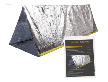 Refugio de Emergencia CHRONUS E28 Refugio de Supervivencia para Tienda Tubular para 2 Personas (Plata)