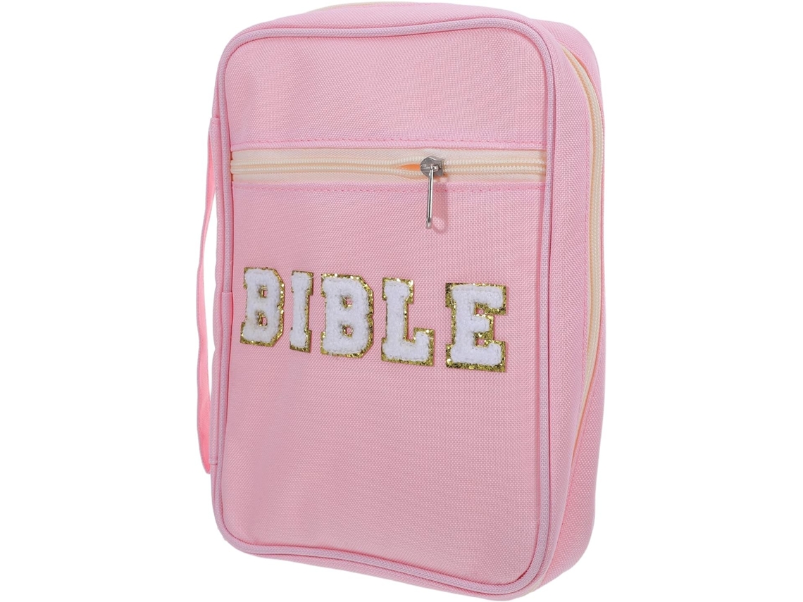 Estuche Rosa Para Biblia Para Mujer, Bolsa Protectora Acolchada De 26,4 X 20 X 7,5 Cm.