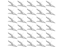 Juego de 50 pinzas decorativas de metal para árboles de Navidad, accesorios de decoración festiva, duraderas, GOKOCO