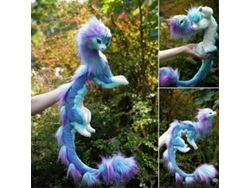 Peluche De Dragón Azul De 60 Cm, Juguete Infantil, Regalo De Halloween O Cumpleaños - Dsw