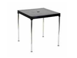 Mesa apilable 70x70 cm aluminio negro 4026/06