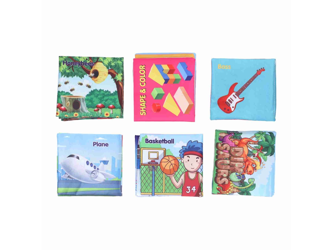 6 Libros De Tela Para Bebé Temas Múltiples Resistentes A Rasgaduras Juguetes Interactivos De Educación Temprana