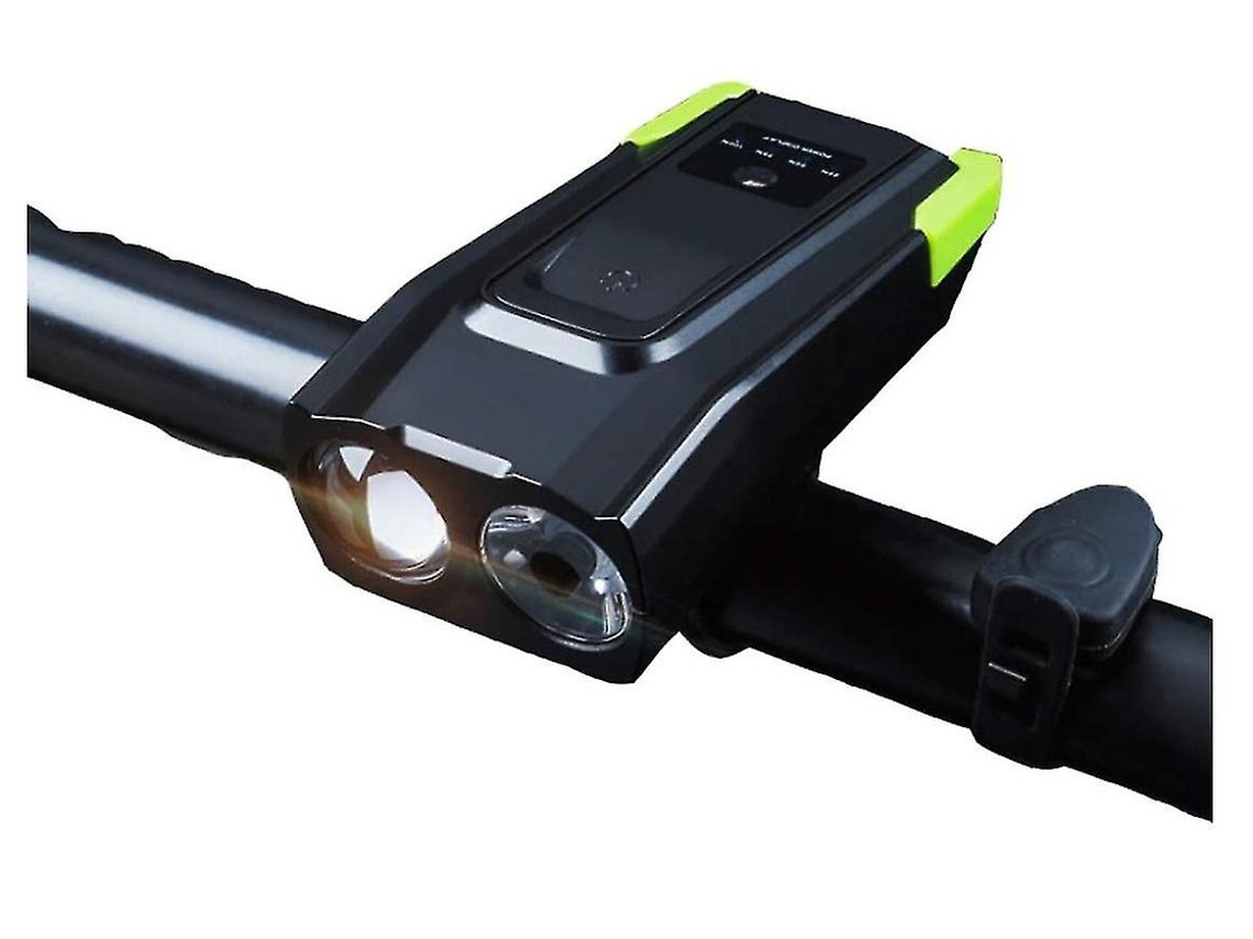 Luces de bicicleta 4000 mAh con bocina IPX8 para MTB, color verde Yizhood