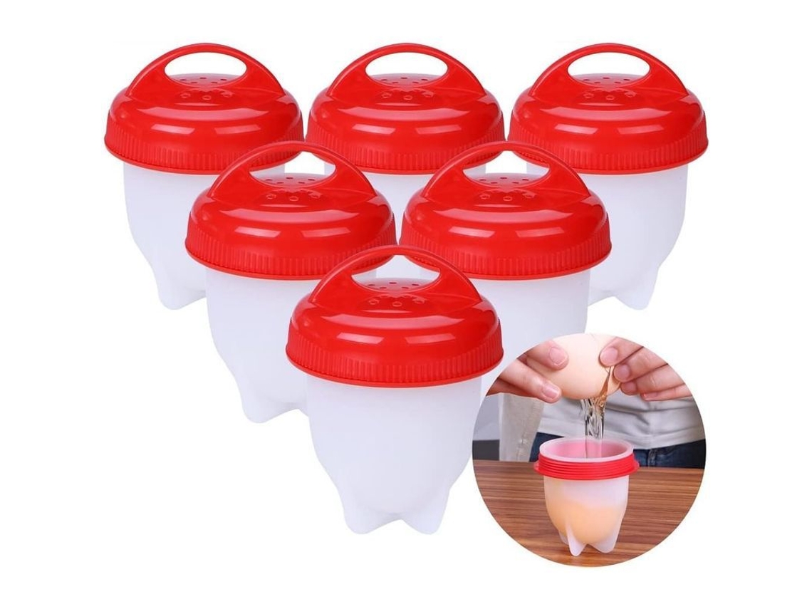 Cocedor De Huevos De Silicona, 6 Piezas, Antiadherente, Sin Cáscara, Libre De Bpa, Para El Hogar Y Restaurantes.