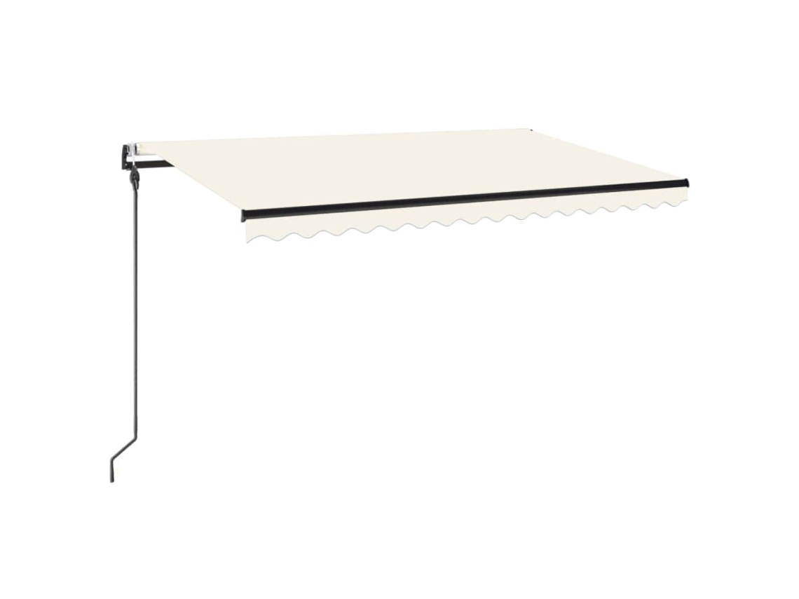 Maison Exclusive - Toldo Automático Con Led Y Sensor De Viento Crema 450x300 Cm