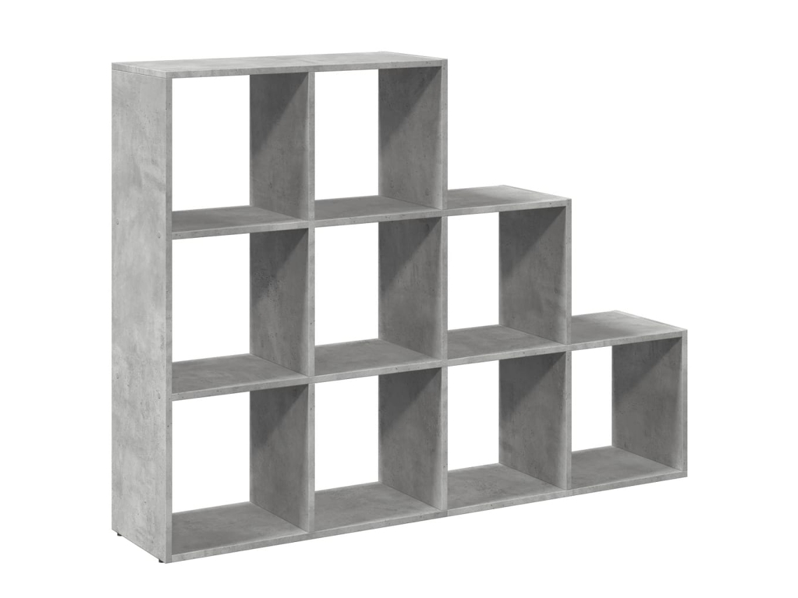 Maison Exclusive - Librería Divisora 3 Niveles Madera Gris 137,5x29x103,5 Cm