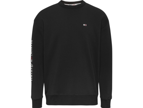 Camiseta TOMMY JEANS Reg Linear Placement Negro (M)